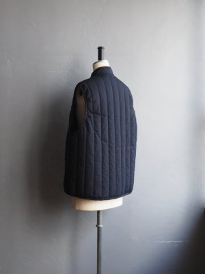 画像7: kontor(コントール) コットンウェザークロスキルティングベスト ネイビー