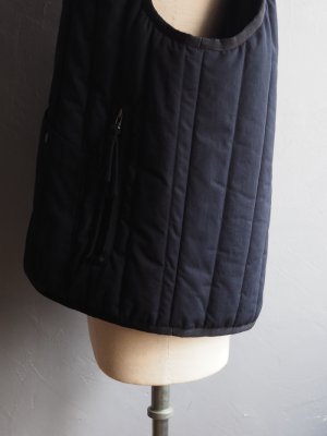 画像17: kontor(コントール) コットンウェザークロスキルティングベスト ネイビー