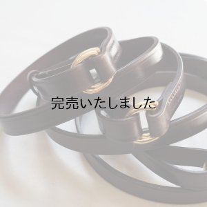 画像3: HERALDIC BELTS-BRIDLE LEATHER 3/4 DUBLE DEE BELT-ブライドルレザーリングベルト ダークハバナ