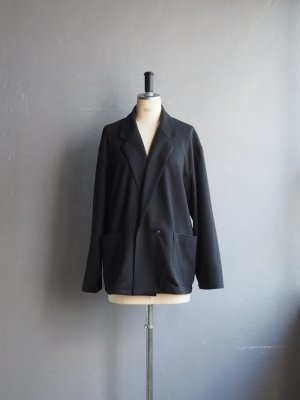 画像4: Still By Hand(スティルバイハンド) ウールジャージーセミダブルジャケット チャコール