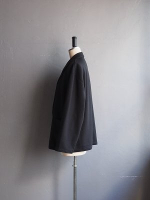 画像5: Still By Hand(スティルバイハンド) ウールジャージーセミダブルジャケット チャコール