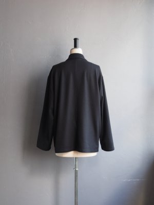 画像6: Still By Hand(スティルバイハンド) ウールジャージーセミダブルジャケット チャコール