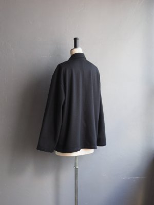 画像7: Still By Hand(スティルバイハンド) ウールジャージーセミダブルジャケット チャコール