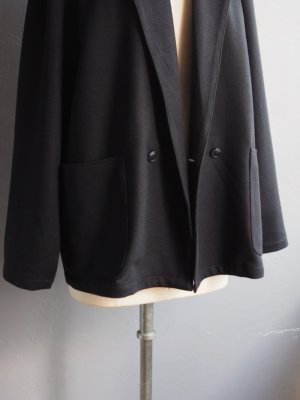 画像13: Still By Hand(スティルバイハンド) ウールジャージーセミダブルジャケット チャコール