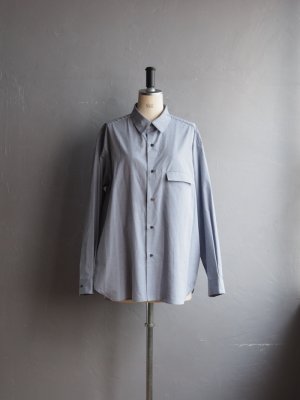 画像4: Still By Hand(スティルバイハンド) オーバーサイズストライプシャツ ブルーストライプ