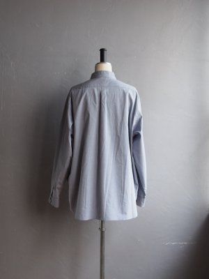 画像6: Still By Hand(スティルバイハンド) オーバーサイズストライプシャツ ブルーストライプ