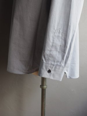 画像15: Still By Hand(スティルバイハンド) オーバーサイズストライプシャツ ブルーストライプ