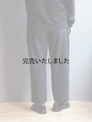 画像3: Still By Hand(スティルバイハンド)ウールジャージーイージースラックス ブラックネイビー