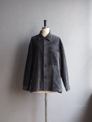 画像4: Still By Hand(スティルバイハンド) コーデュロイシャツブルゾン ブルーチャコール
