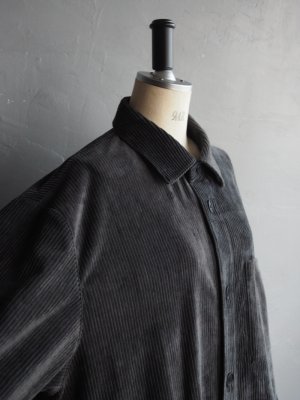 画像12: Still By Hand(スティルバイハンド) コーデュロイシャツブルゾン ブルーチャコール