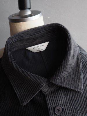 画像21: Still By Hand(スティルバイハンド) コーデュロイシャツブルゾン ブルーチャコール