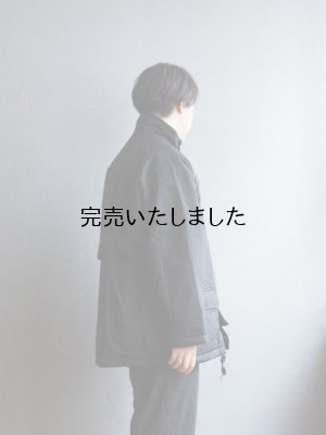 画像6: 【再入荷】Still By Hand(スティルバイハンド)スタンドカラーパデットハーフコート ブラック 