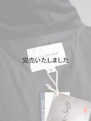 画像24: 【再入荷】Still By Hand(スティルバイハンド)スタンドカラーパデットハーフコート ブラック 