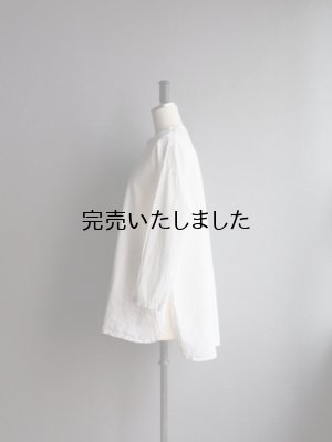 画像2: jujudhau(ズーズーダウ) HENRY SHIRTS-ヘンリーシャツ- リネンコットンホワイト
