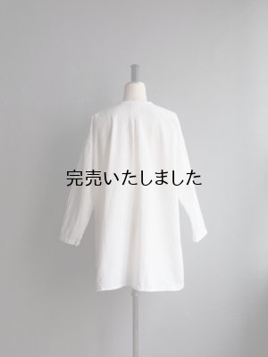 画像3: jujudhau(ズーズーダウ) HENRY SHIRTS-ヘンリーシャツ- リネンコットンホワイト