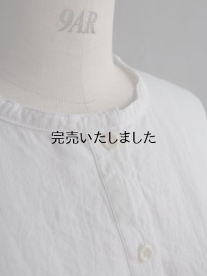 画像6: jujudhau(ズーズーダウ) HENRY SHIRTS-ヘンリーシャツ- リネンコットンホワイト