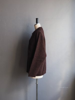 画像5: Still By Hand(スティルバイハンド) ニットブルゾン メランジブラウン
