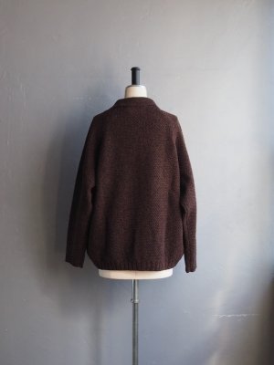 画像6: Still By Hand(スティルバイハンド) ニットブルゾン メランジブラウン