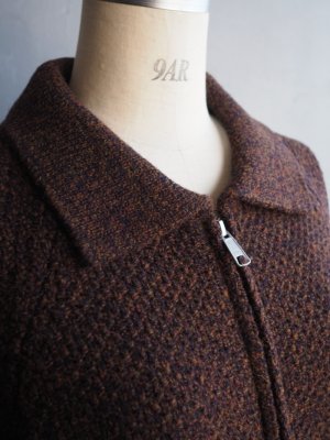 画像11: Still By Hand(スティルバイハンド) ニットブルゾン メランジブラウン