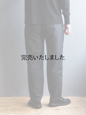 画像3: Still By Hand(スティルバイハンド) ウールナイロン4タックテーパードスラックス インクブラック