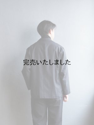 画像3: Still By Hand(スティルバイハンド) ウールナイロン2Bテーラードジャケット インクブラック