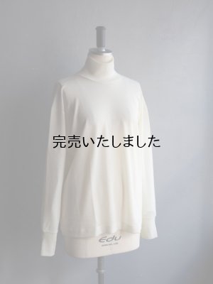 画像4: Gicipi(ジチピ) CERVO-ウールシルクリラックスフィットタートルネックニットソー エクル