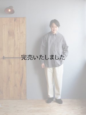 画像23: Still By Hand(スティルバイハンド) オーガニックコットンプルオーバーシャツ チャコールチェック