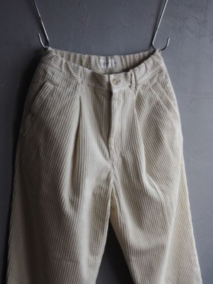 画像6: Still By Hand(スティルバイハンド) 5Wコーデュロイガーメントダイ1タックパンツ オフホワイト