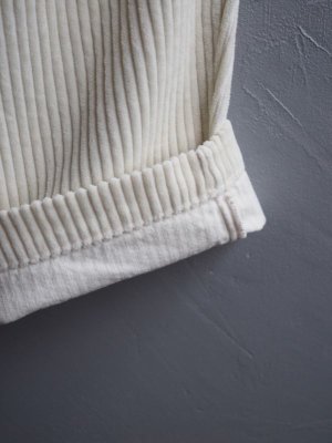 画像12: Still By Hand(スティルバイハンド) 5Wコーデュロイガーメントダイ1タックパンツ オフホワイト