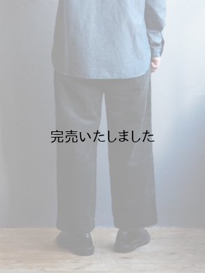 画像3: 【再入荷】Still By Hand(スティルバイハンド) 3.5W コーデュロイイージーパンツ ブルーチャコール