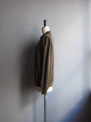 画像5: Still By Hand(スティルバイハンド) ウールモヘアポロカラーカーディガン オリーブ