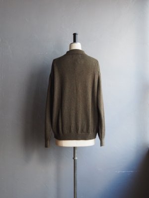 画像6: Still By Hand(スティルバイハンド) ウールモヘアポロカラーカーディガン オリーブ