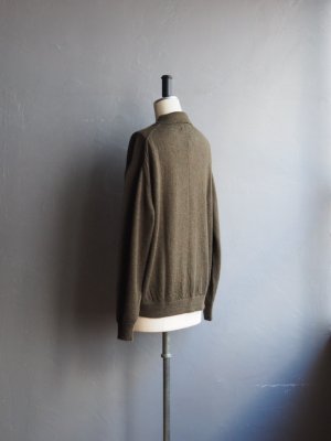 画像7: Still By Hand(スティルバイハンド) ウールモヘアポロカラーカーディガン オリーブ