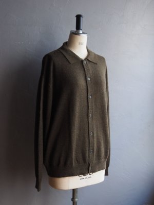 画像9: Still By Hand(スティルバイハンド) ウールモヘアポロカラーカーディガン オリーブ