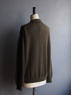 画像17: Still By Hand(スティルバイハンド) ウールモヘアポロカラーカーディガン オリーブ