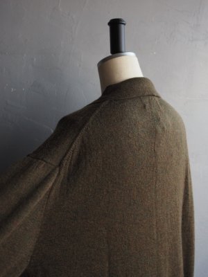 画像19: Still By Hand(スティルバイハンド) ウールモヘアポロカラーカーディガン オリーブ