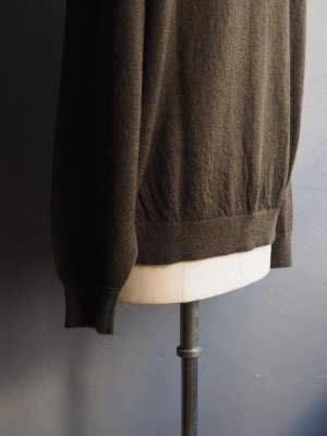 画像20: Still By Hand(スティルバイハンド) ウールモヘアポロカラーカーディガン オリーブ