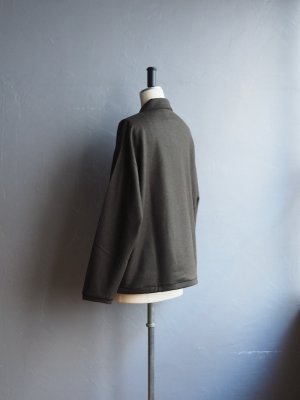 画像4: Still By Hand(スティルバイハンド) ウールシルクスピンドルポロシャツ オリーブ