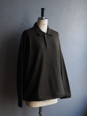 画像6: Still By Hand(スティルバイハンド) ウールシルクスピンドルポロシャツ オリーブ