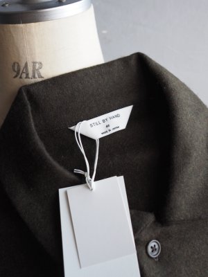 画像19: Still By Hand(スティルバイハンド) ウールシルクスピンドルポロシャツ オリーブ