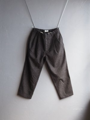 画像4: Still By Hand(スティルバイハンド) ウールシルクネップイージーテーパードパンツ ブラウン
