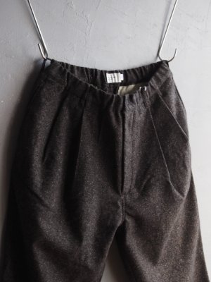 画像6: Still By Hand(スティルバイハンド) ウールシルクネップイージーテーパードパンツ ブラウン