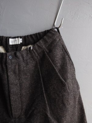 画像8: Still By Hand(スティルバイハンド) ウールシルクネップイージーテーパードパンツ ブラウン