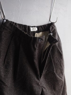 画像9: Still By Hand(スティルバイハンド) ウールシルクネップイージーテーパードパンツ ブラウン