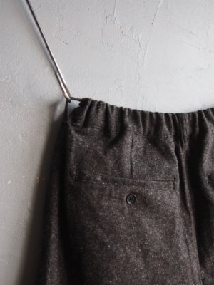 画像15: Still By Hand(スティルバイハンド) ウールシルクネップイージーテーパードパンツ ブラウン