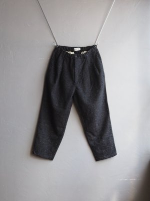 画像4: Still By Hand(スティルバイハンド) ウールシルクネップイージーテーパードパンツ チャコール