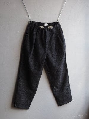 画像5: Still By Hand(スティルバイハンド) ウールシルクネップイージーテーパードパンツ チャコール