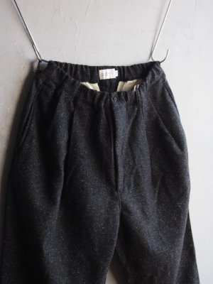 画像6: Still By Hand(スティルバイハンド) ウールシルクネップイージーテーパードパンツ チャコール