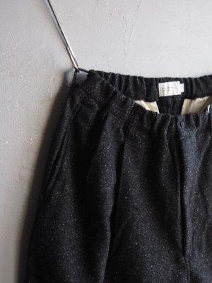 画像7: Still By Hand(スティルバイハンド) ウールシルクネップイージーテーパードパンツ チャコール