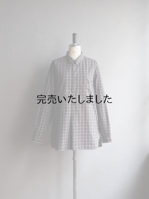 画像4: Still By Hand(スティルバイハンド) オーガニックコットンプルオーバーシャツ チャコールチェック